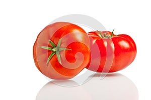 Two red tomatoes