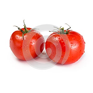 Two red tomatoes