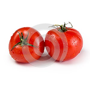 Two red tomatoes