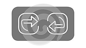 Two Refresh Arrows Icon for Reload Updates, vector design Generative AI