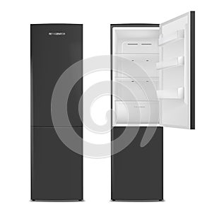 Two refrigerators isolated