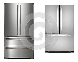 Two refrigerators isolated