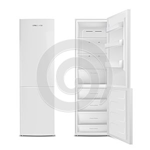 Two refrigerators. Vector illustration