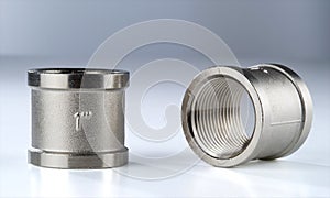 Two regular couplings of white metal