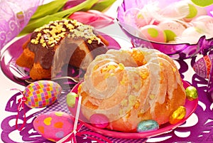 Two ring cakes for easter