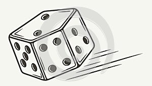 Two rolling dice, symbolizing game, luck, and probability, vector design Generative AI