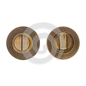 Two round door strips with coffee-colored twist mechanism