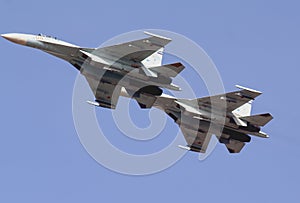 Two russian fighters su-27
