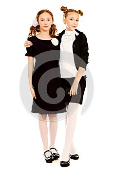 Two schoolgirls photo