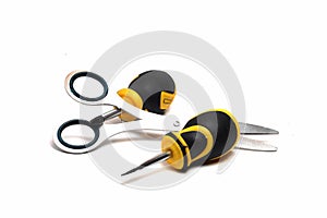 Two screwdrivers and scissors