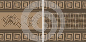 Two seamless patterns of vintage border