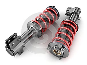 Two shock absorber car