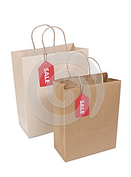Two Shopping Bags With SALE Tag