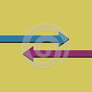 Two Side the left and right arrows icon. directional icons, vector illustration collection for web design, mobile apps, interface