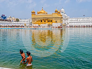Two Sikh boys at Golden Temple