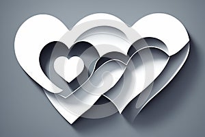 Two simbolic hearts. Ai generated.