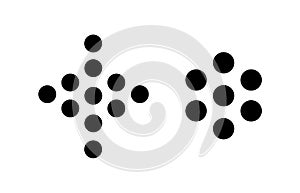 Two simple modern black dot logos