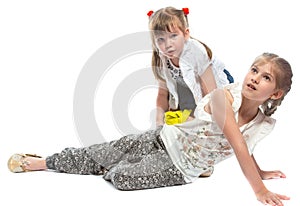 Two sisters sitting together