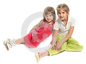 Two sisters sitting together