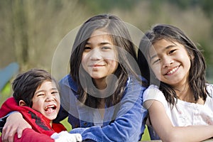 Two sisters and their disabled little brother