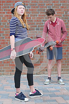 Two skateboarder