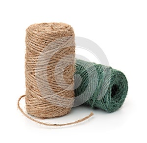 Two skeins of natural jute twine