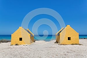 Two slave houses at  coast of Bonaire