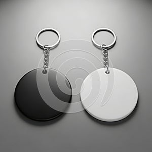 Minimalist keychains in black and white