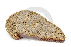Two slices of fresh rye bread