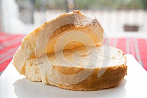 Home made bread slices photo