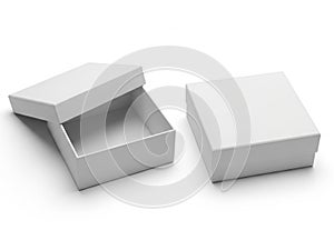 Two small boxes isolated on white background