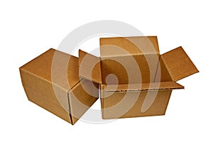 Two Small Corrugated Shipping Cartons