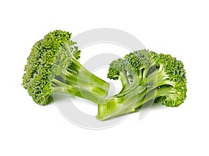 Two small fresh broccoli