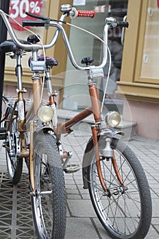 Two Small Old Bicycles
