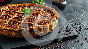 Two Small Pies on Wooden Cutting Board