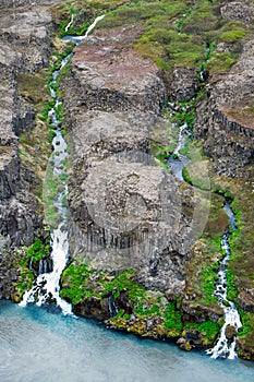 Two small streams in Iceland