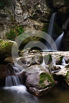 Two small waterfalls