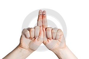 Two smiling fingers