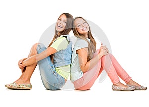Two Smiling Teenage Girls