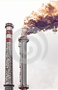 Two smoking chimneys, hdr