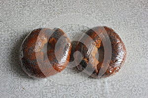 Two soft ring-shaped rolls