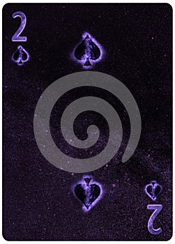 Two of Spades playing card Abstract Background