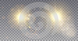 Two sparkling lens flare effects