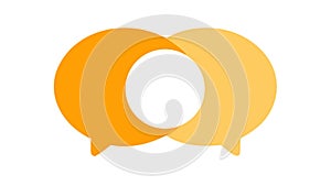 Two Speech Bubbles Communication Conversation, vector design Generative AI