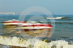 Two speed boats