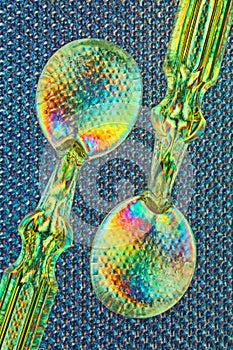 Two spoons in polarized light