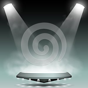 Two spotlights with fog effect