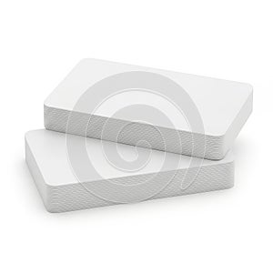 Two stacked white textured rectangular blocks placed against a plain background