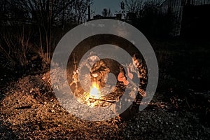 Two stalkers sitting by the fire photo