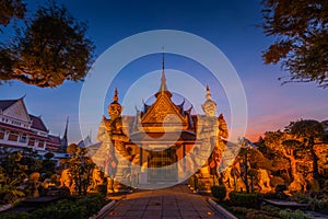 Two Statue Giant in Wat Arun, Bangkok, Thailand